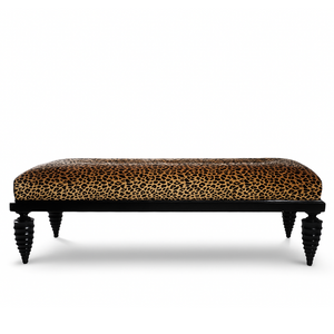 Marbello Design Leopard Bench with Spindle Legs