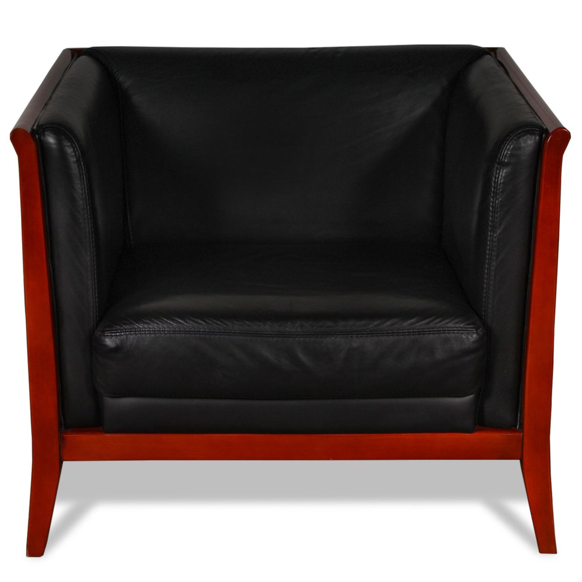 Maurice Villency Modern Leather Armchair