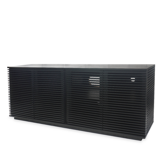 Modern Wood Slat Media Console