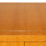 Modern Birds Eye Maple 12 -drawer Dresser with Pewter Ball Pull