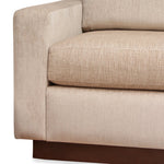 Modern Custom Made Sofa With Linen and Silk Upholstery