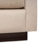 Modern Custom Made Sofa With Linen and Silk Upholstery