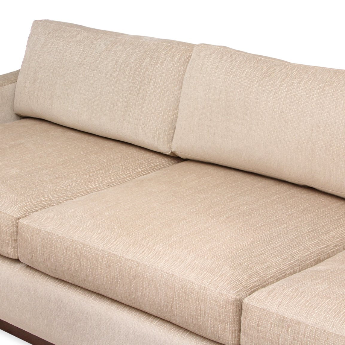 Modern Custom Made Sofa With Linen and Silk Upholstery