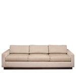 Modern Custom Made Sofa With Linen and Silk Upholstery