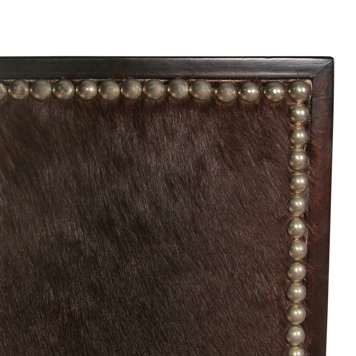 Modern Henredon Leather Dining Chairs with Cowhide Back