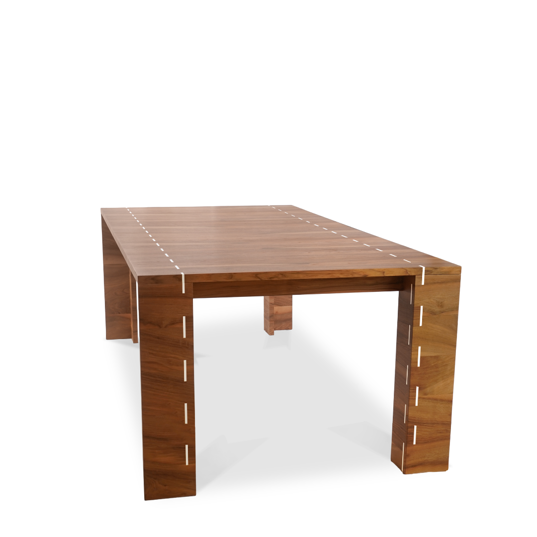 Modern Rosewood Dining Table with Inlay