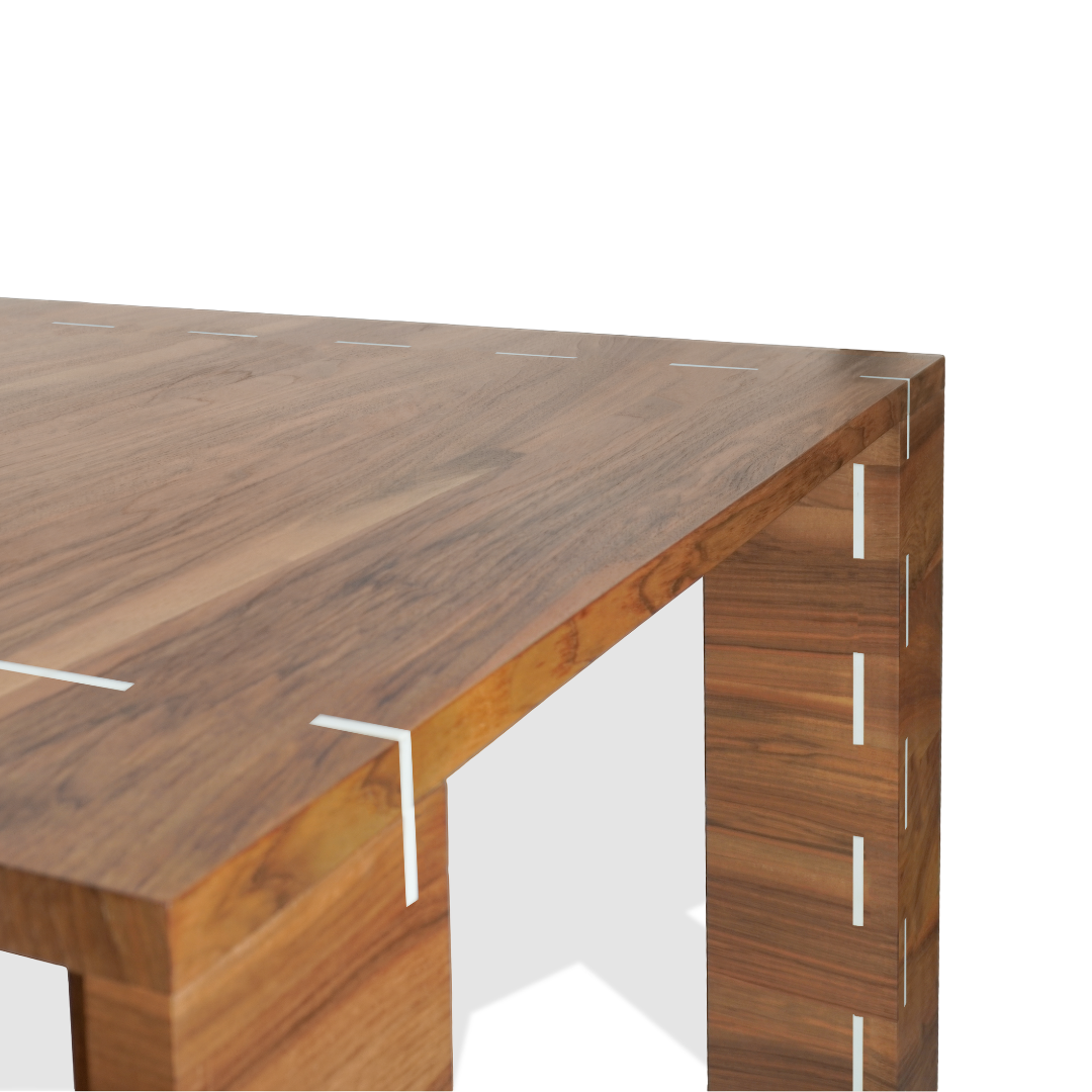 Modern Rosewood Dining Table with Inlay