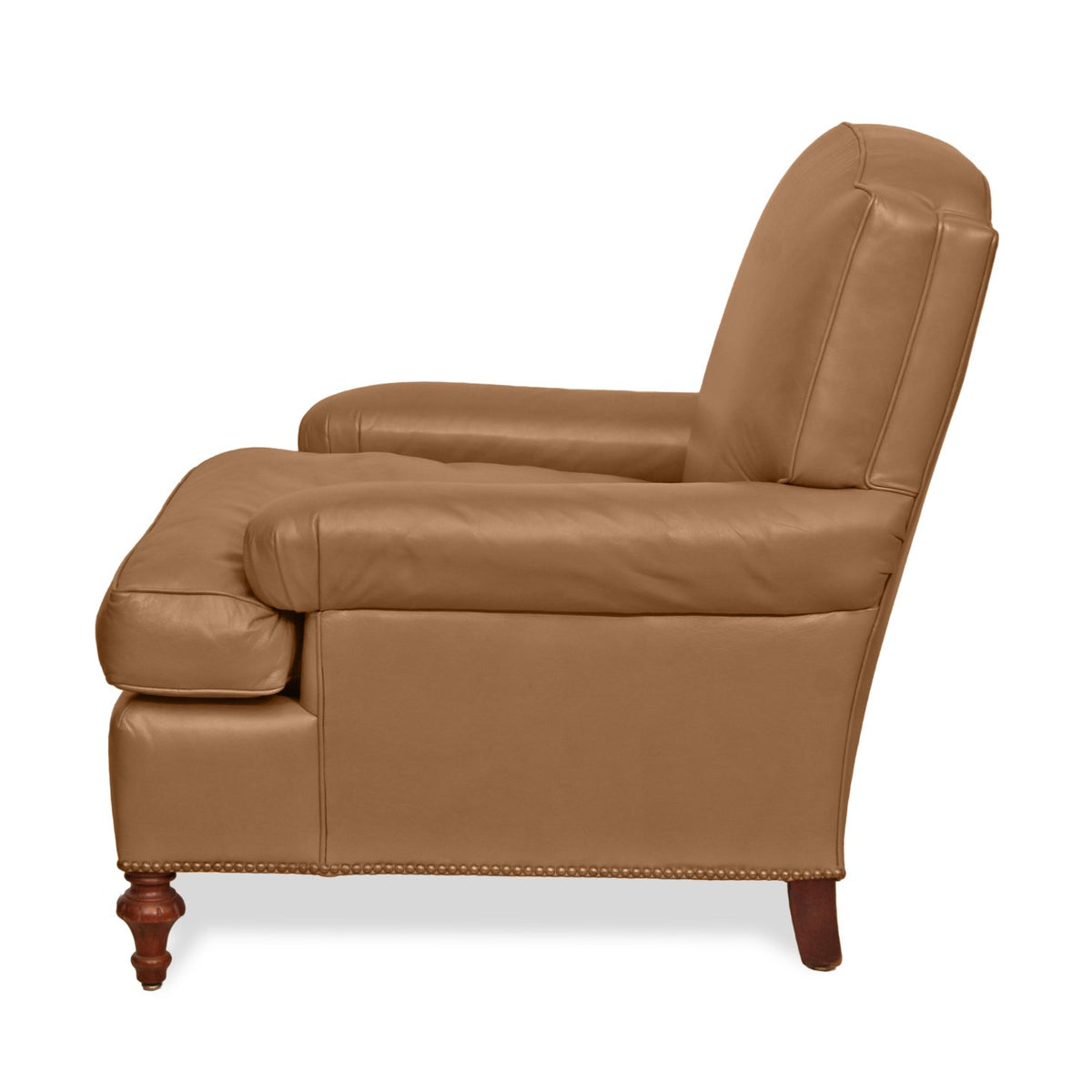 Charles London Leather Armchair and Ottoman