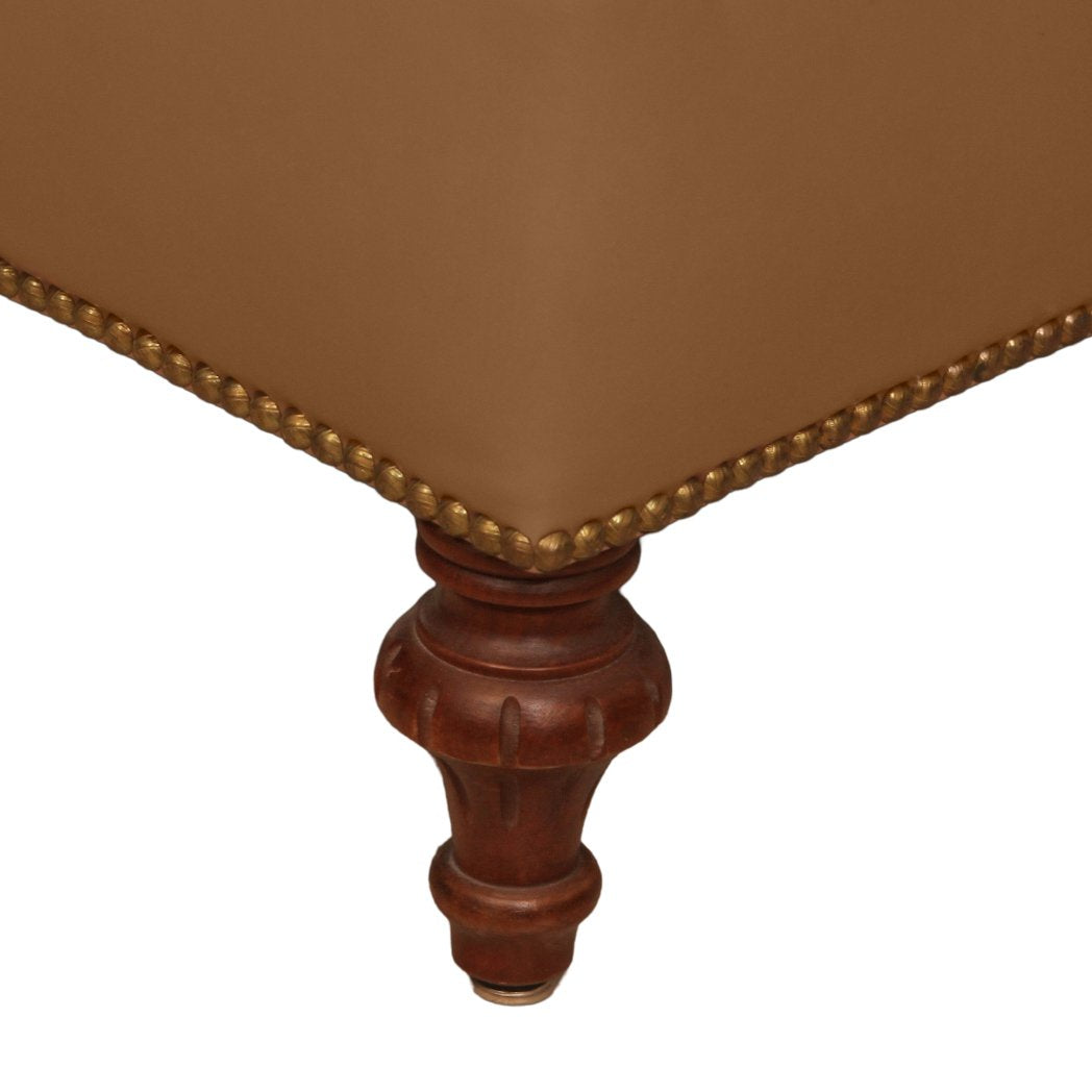Charles London Leather Armchair and Ottoman