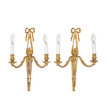 New Luminaire D'Art Lucien Gau Louis XVI Style Gilt Sconces (Large), Pair of