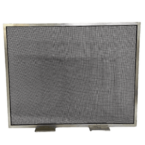 Niermann Weeks Clary Fireplace Screen with Silver Leaf Finish