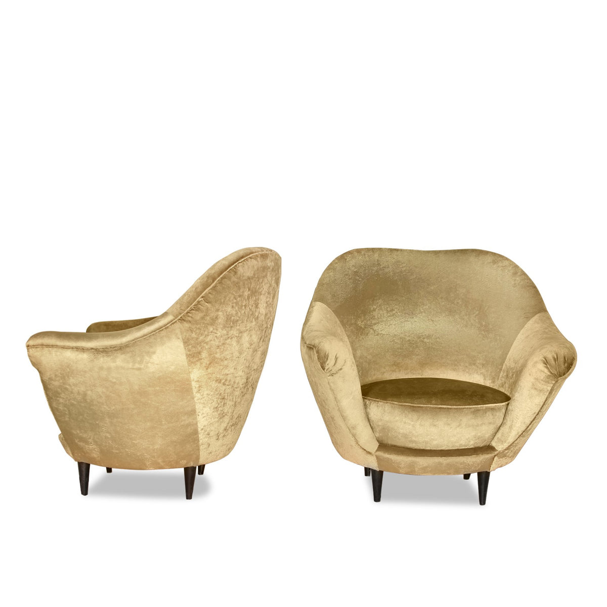 Pair of Federico Munari Italian Lounge Chairs C1950s
