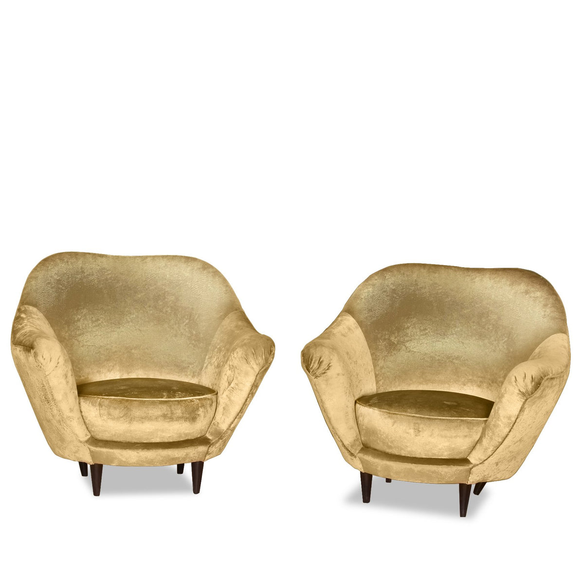 Pair of Federico Munari Italian Lounge Chairs C1950s