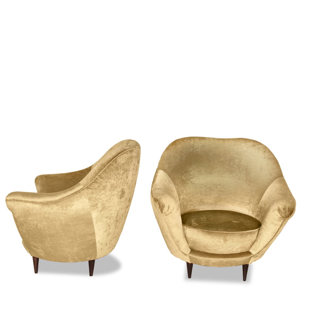 Pair of Federico Munari Italian Lounge Chairs C1950s