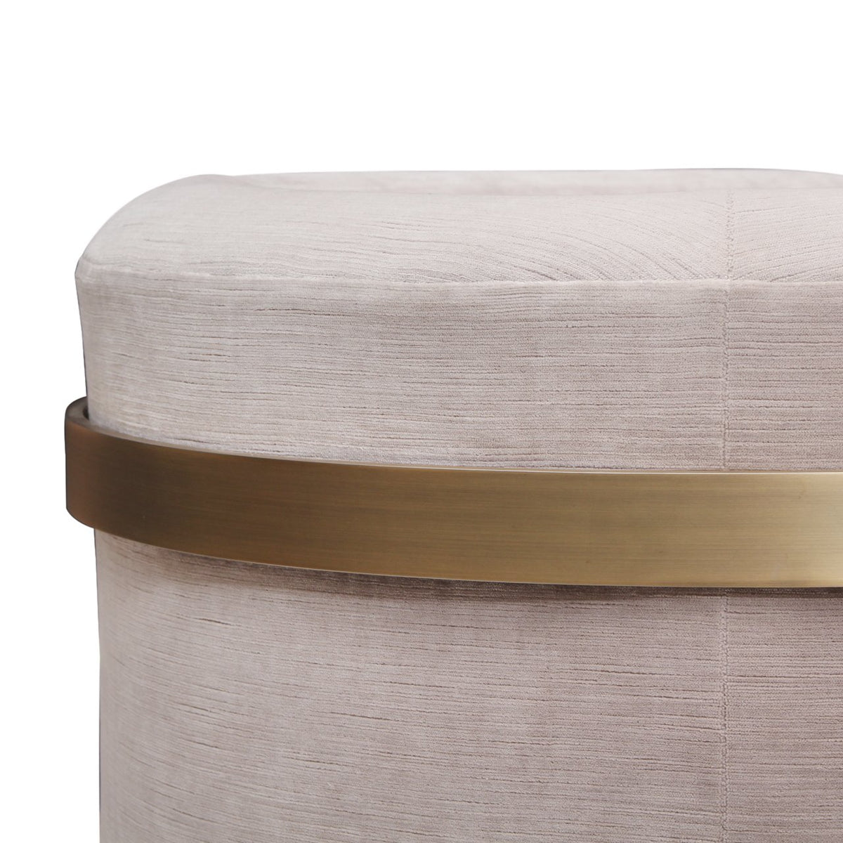 Pair of Mid-Century Modern Pair of Bucket Brass Banded Occasional Chairs by Milo Baughman