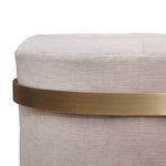 Pair of Mid-Century Modern Pair of Bucket Brass Banded Occasional Chairs by Milo Baughman