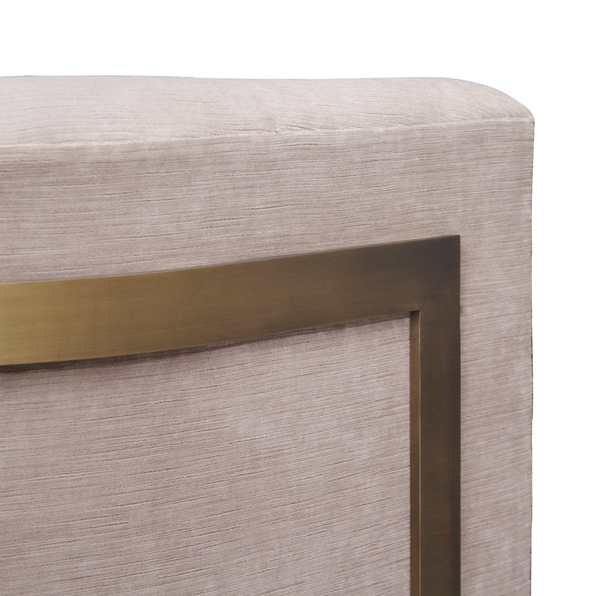 Pair of Mid-Century Modern Pair of Bucket Brass Banded Occasional Chairs by Milo Baughman