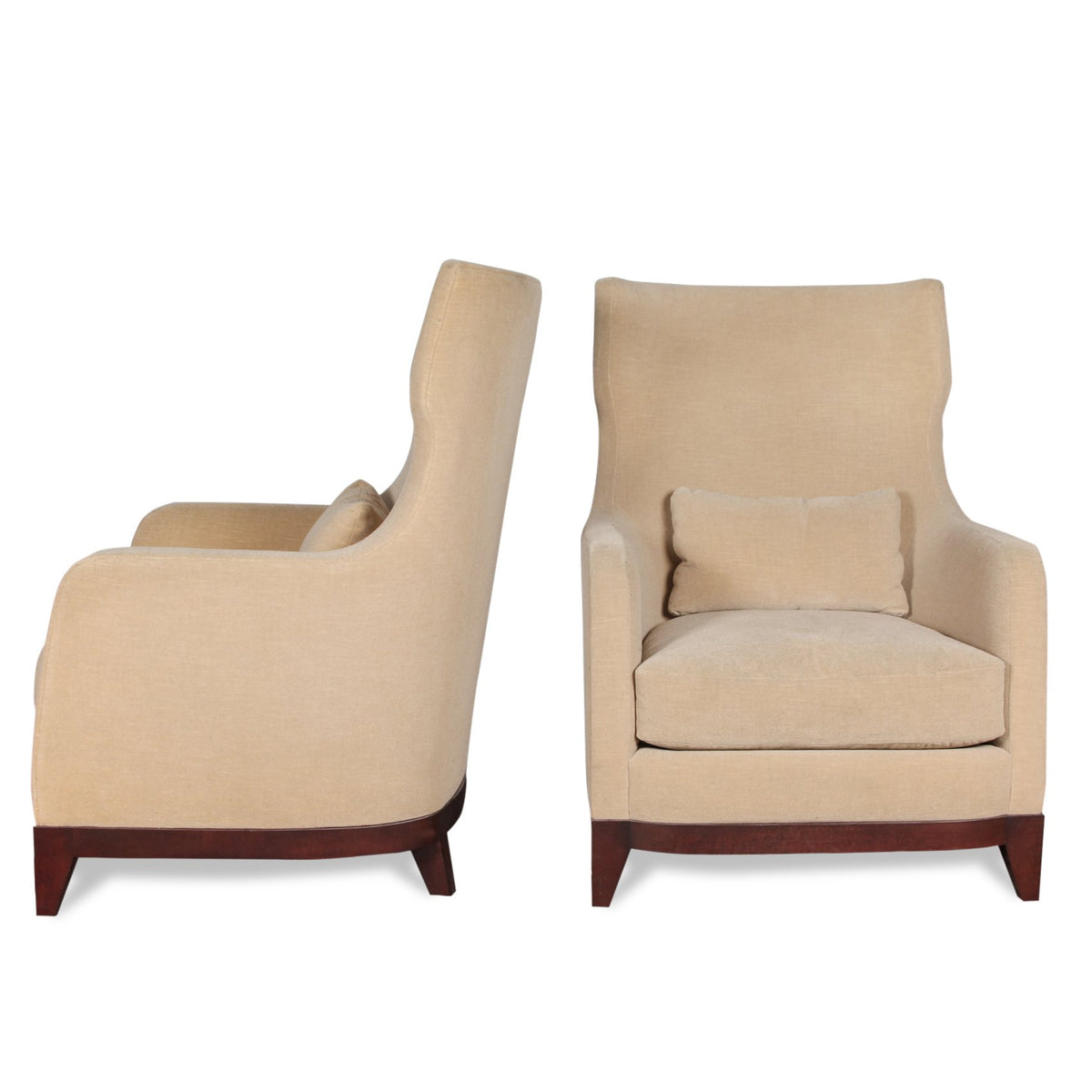 Pair of Modern CCI Custom Furnishings Wingchairs