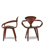 Pair of Norman Cherner Molded Plywood Armchairs