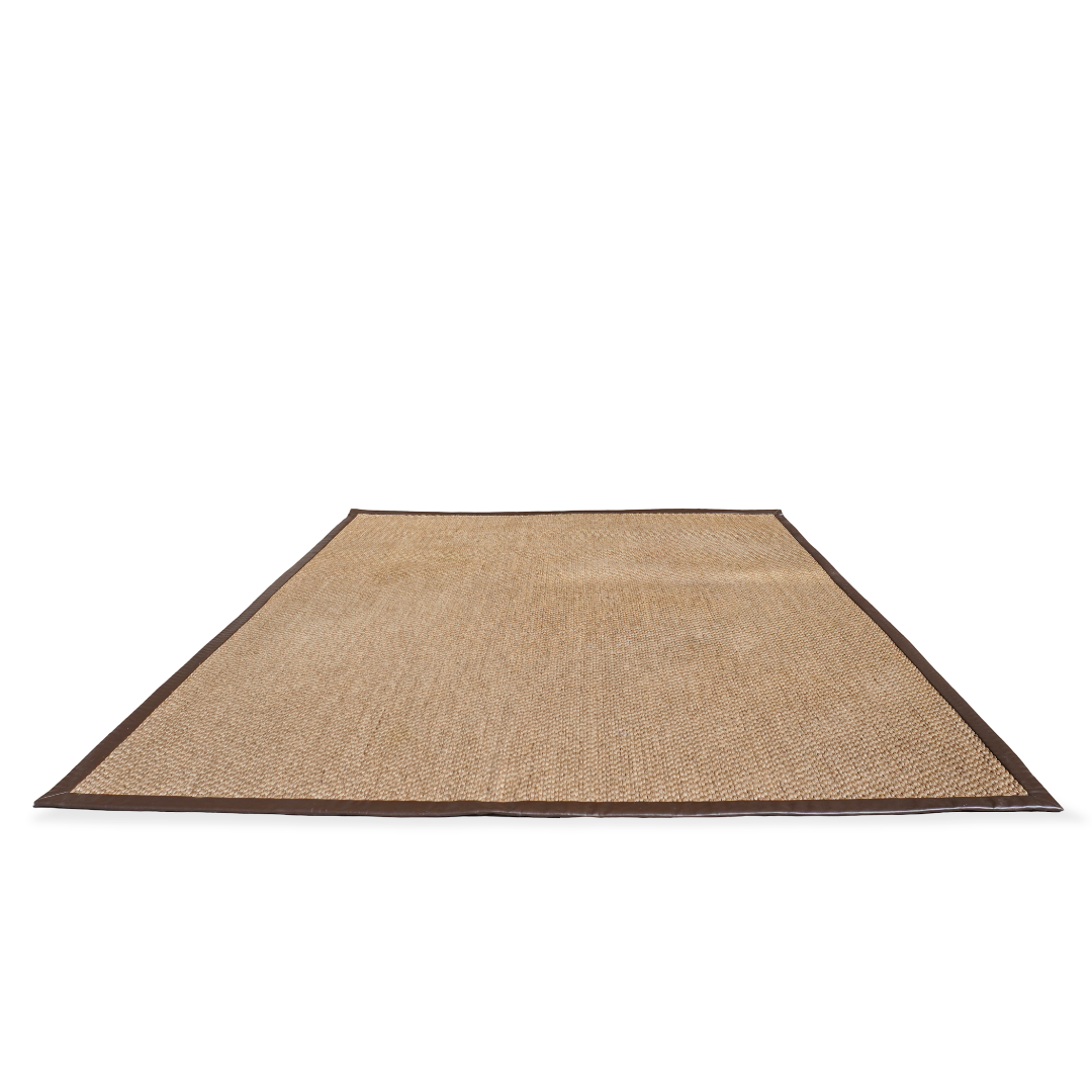 Patterson Flynn and Martin Natural Woven Sisal Carpet with Leather Binding Trim (8 ft x 10 ft)