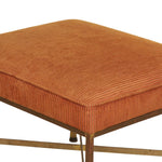 Paul McCobb Brass X-Base Ottomans C 1950s, Pair of