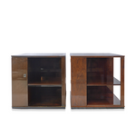 Rare Edward Wormley for Dunbar End Tables with Liquor Cabinets