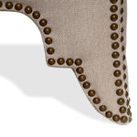 Transitional Stools Nailheads Details and Storage, Pair of