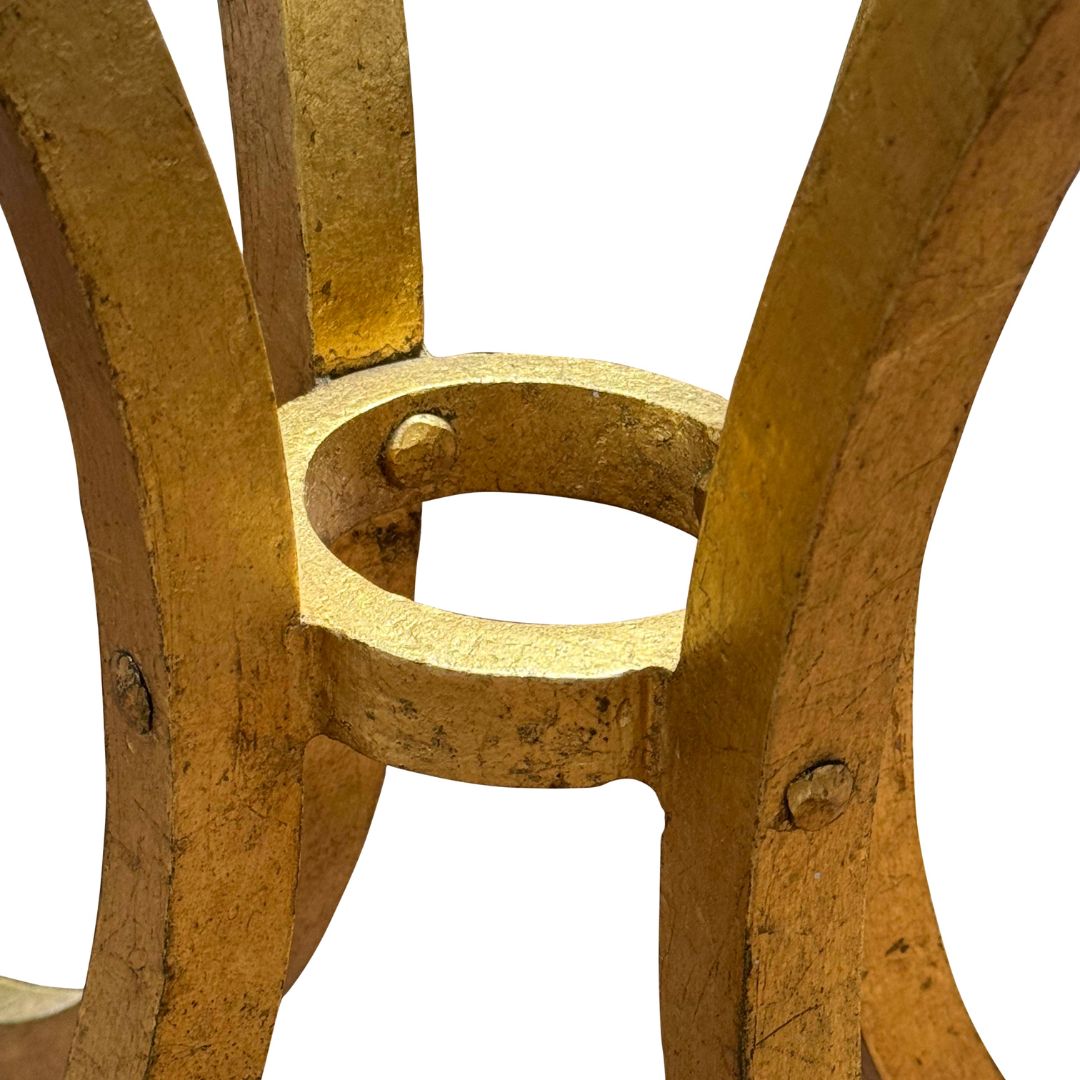 Gilt Round Iron Table By Roger Thibler