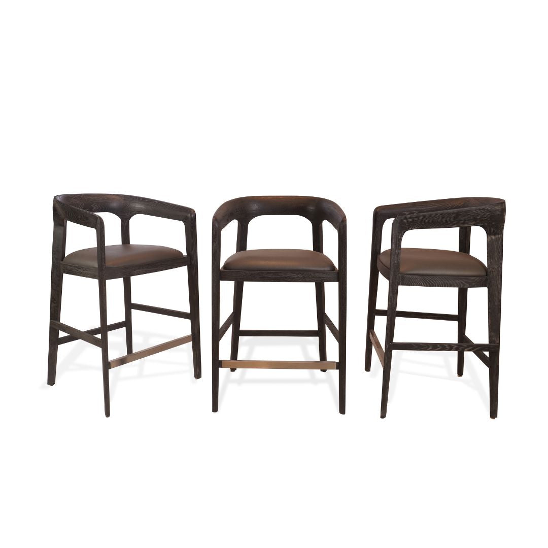 Interlude Kendra Counter Stools, Set of 3