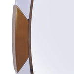 CB2 Demi Round Acrylic Brass Accents Mirror