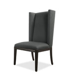 Vintage High Back Chairs in Elitis Flanelle Upholstery, Pair of