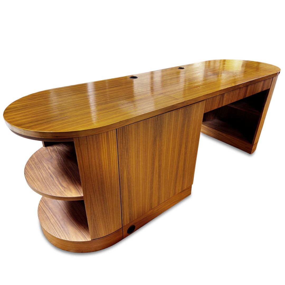 Modern Oval Desk with Storage
