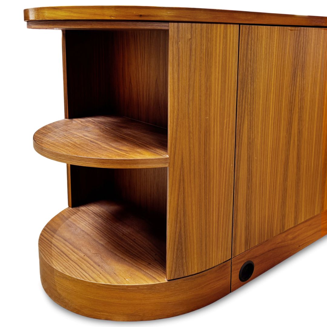 Modern Oval Desk with Storage