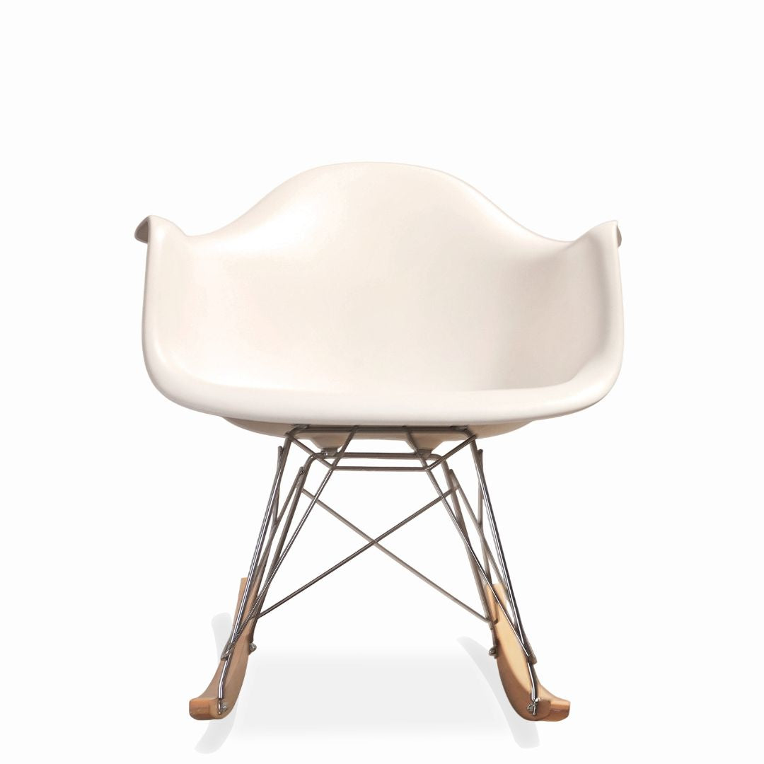 Eames Molded Plastic Armchair, Rocker Base from Herman Miller, Pair of