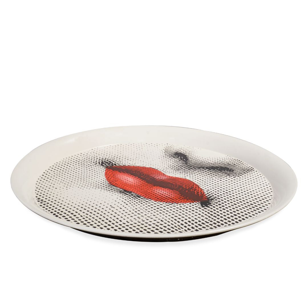 Fornasetti Bocca Large Metal Tray