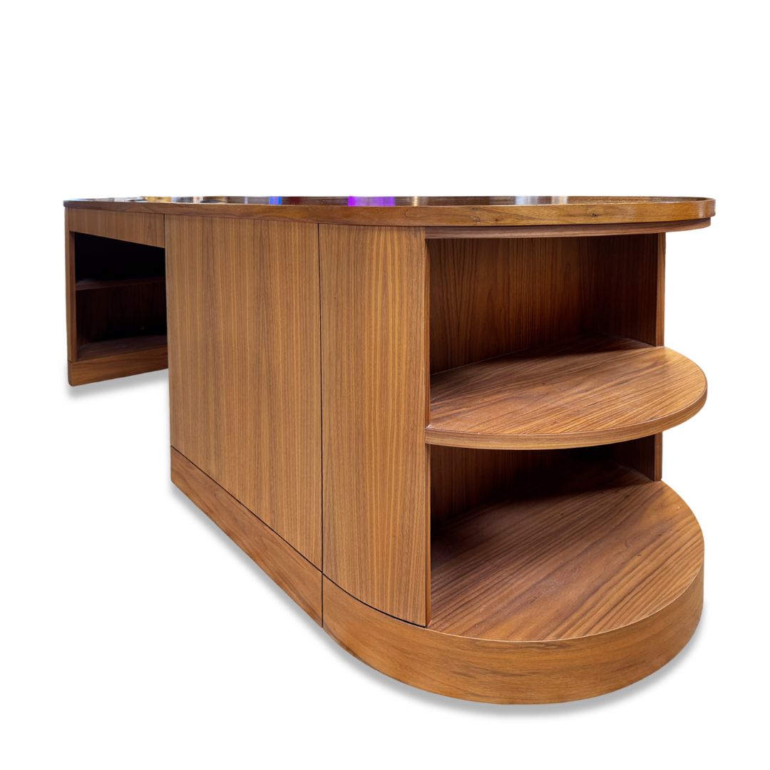 Modern Oval Desk with Storage