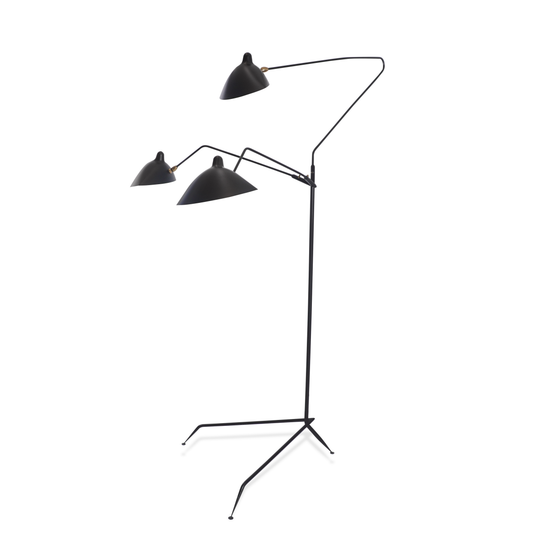 Serge Mouille Three Arm Floor Lamp