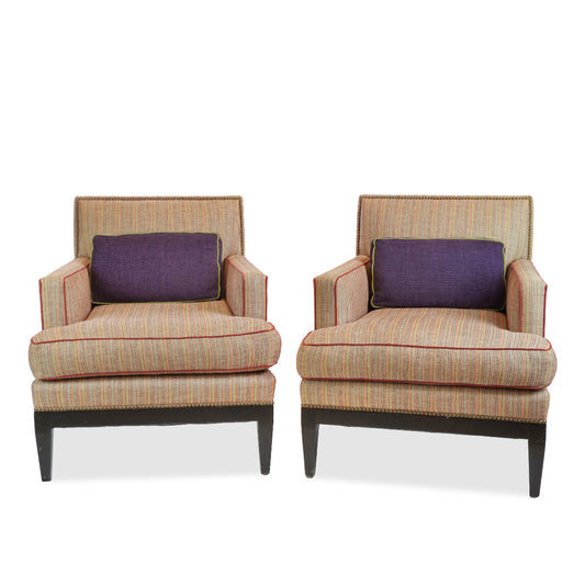 Surya Jerry Arm Chairs, Pair of