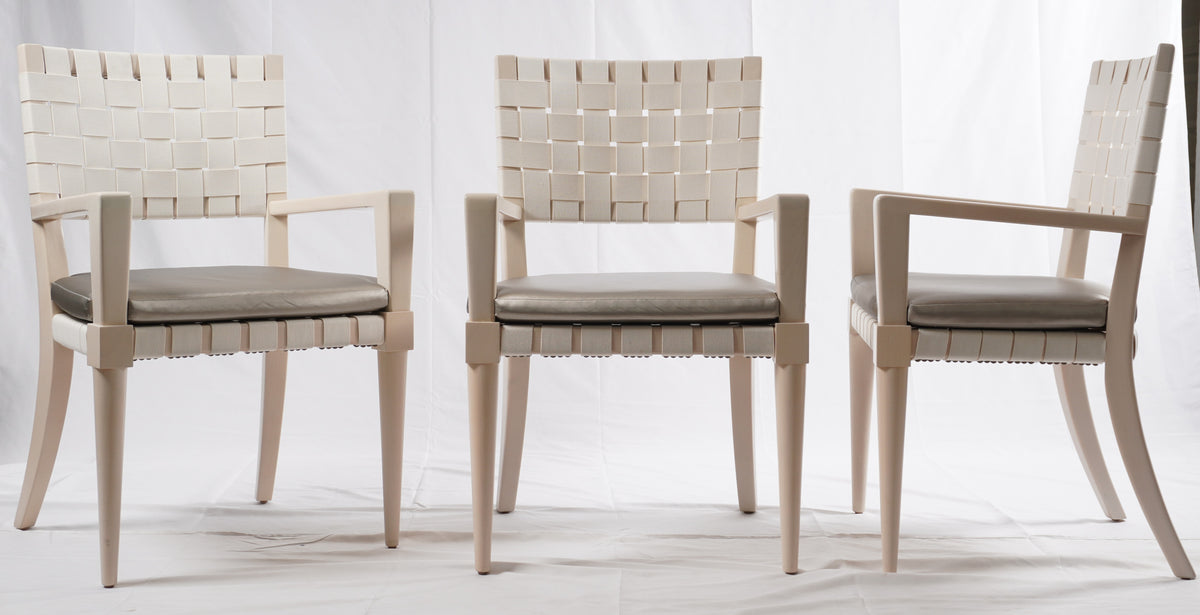 Vicente Wolf The Webbed Dining Armchairs, Set of 3