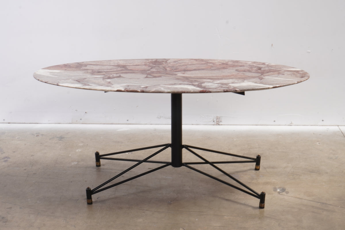 Vintage Italian Osvaldo Borsani Style Mid Century Marble Coffee Table, C1960s