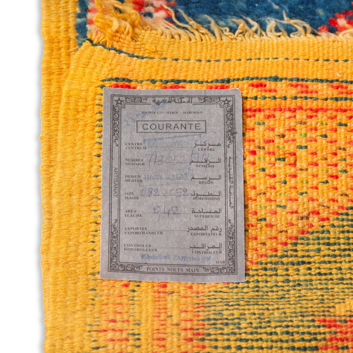 Vintage Ait Ouaouzguite Moroccan Carpet (1 ft 9 in x 3 ft 5 in)