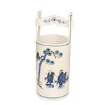 Vintage Asian Indigo Wishing Well Vase
