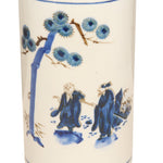 Vintage Asian Indigo Wishing Well Vase