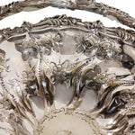 Antique Cake Silver Plated Cake Basket Marked 1644