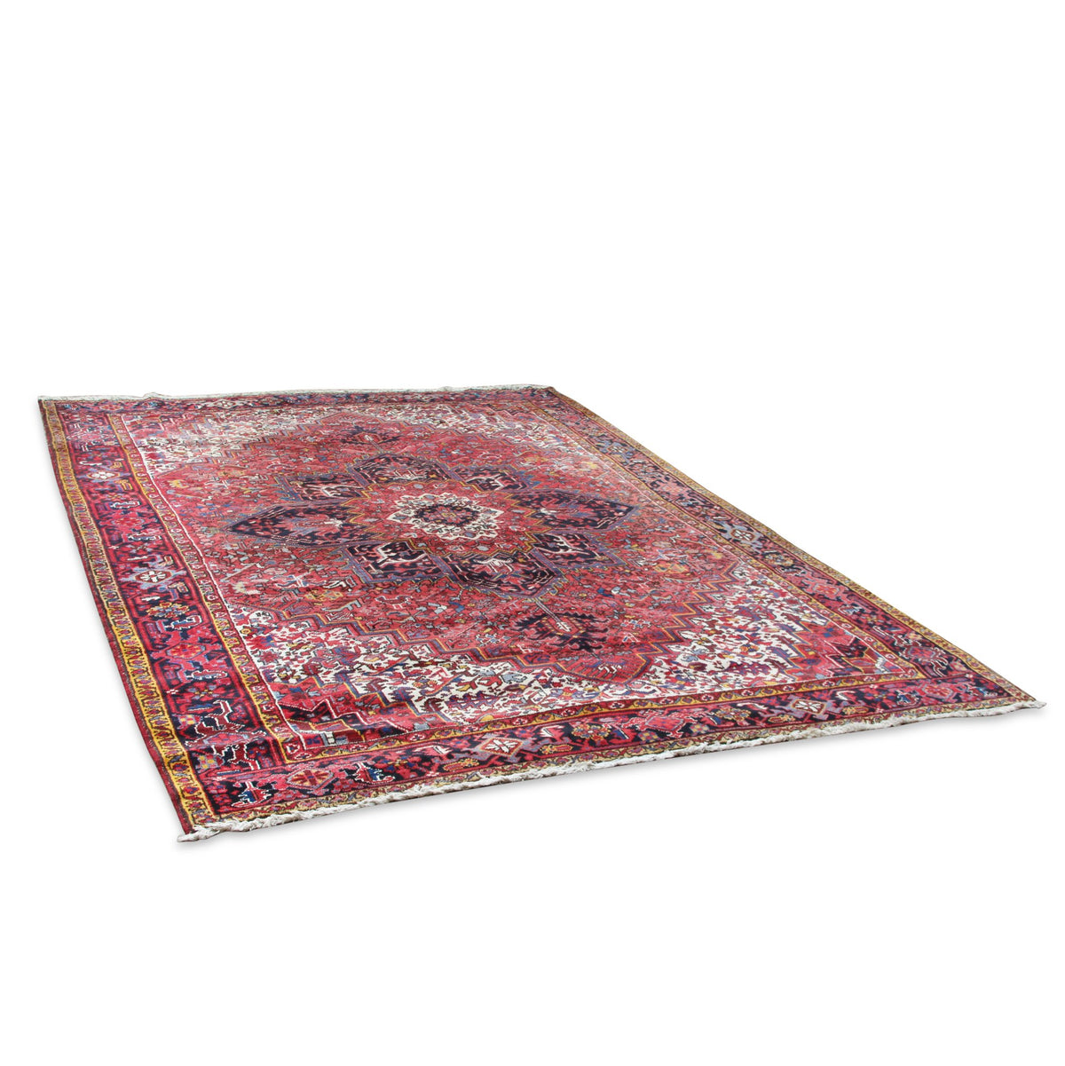 Vintage Persian Heriz in Geometric Pattern (8 ft 1 in x 11 ft 3in)