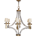 Visual Comfort Crystal Cube Large Chandelier by Chapman & Myers