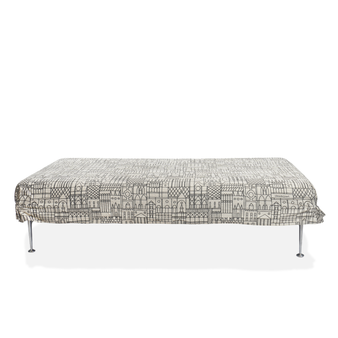 Vitra Suita Bench Ottoman by Antonio Citterio with  Alexander Girard Slipcover Included