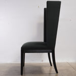Vintage High Back Chairs in Elitis Flanelle Upholstery, Pair of