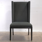 Vintage High Back Chairs in Elitis Flanelle Upholstery, Pair of