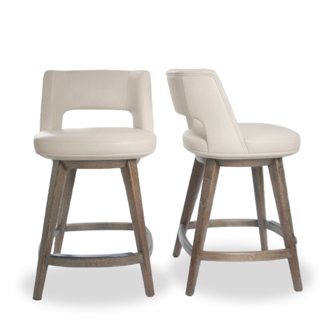 HOLLY HUNT Studio Minerva Counter Stools, Pair of